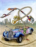 Heißes Auto und flotte Biene - Supermann Cartoon